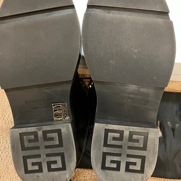 GIVENCHY SQUARED LACE-UP BLACK LEATHER WOMEN'S ANKLE BOOTS Sz. 36.5 Exc Cond - Picture 5 of 7